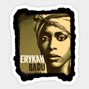 Erykah Badu - vintage raster Sticker